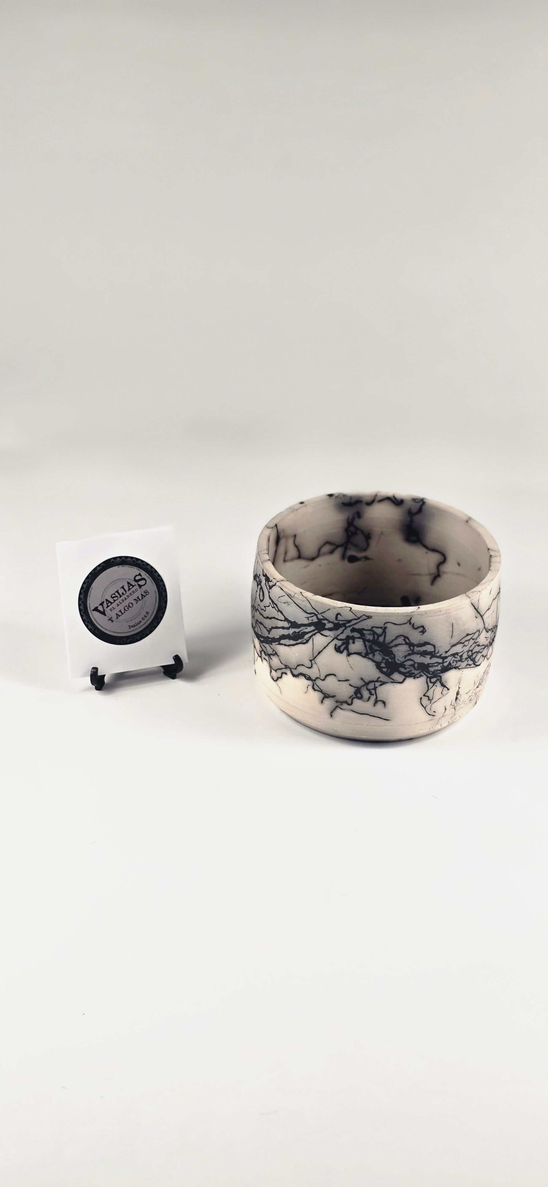 Vasija Baja de Barro “Naked Raku”